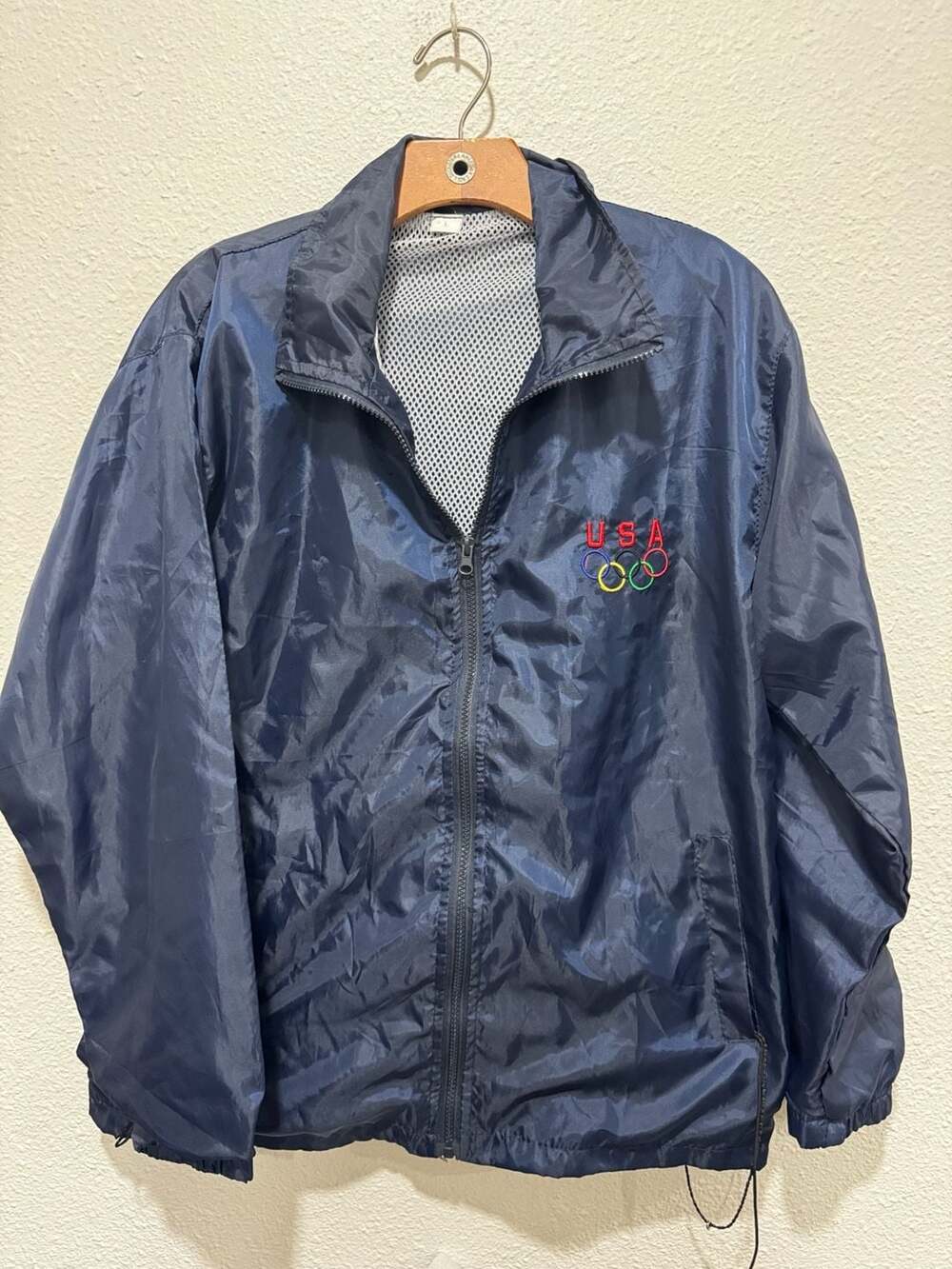 Vintage USA Olympics Mesh-Lined Windbreaker Jacket